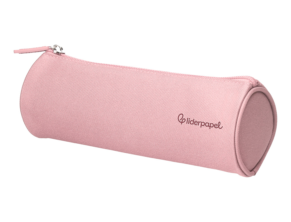 ESTUCHE PORTATODO LIDERPAPEL CLASSIC CILINDRICO ANCHO 210X70MM ROSA