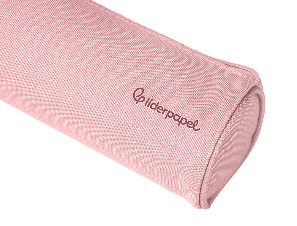ESTUCHE PORTATODO LIDERPAPEL CLASSIC CILINDRICO ANCHO 210X70MM ROSA