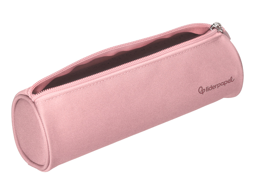 ESTUCHE PORTATODO LIDERPAPEL CLASSIC CILINDRICO ANCHO 210X70MM ROSA