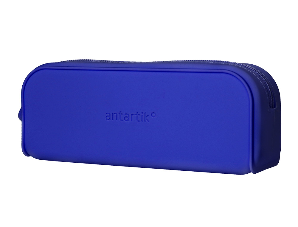 ESTUCHE PORTATODO ANTARTIK PRISMA SILICONA SOFT RECTANGULAR 185X50X75 MM COLOR AZUL OSCURO