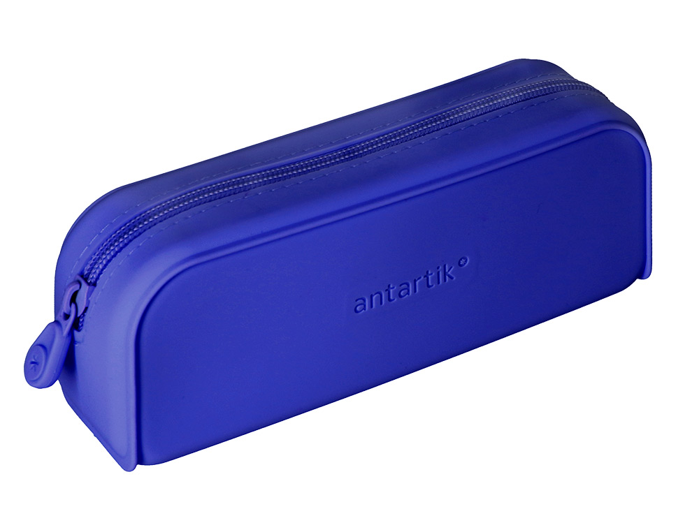 ESTUCHE PORTATODO ANTARTIK PRISMA SILICONA SOFT RECTANGULAR 185X50X75 MM COLOR AZUL OSCURO