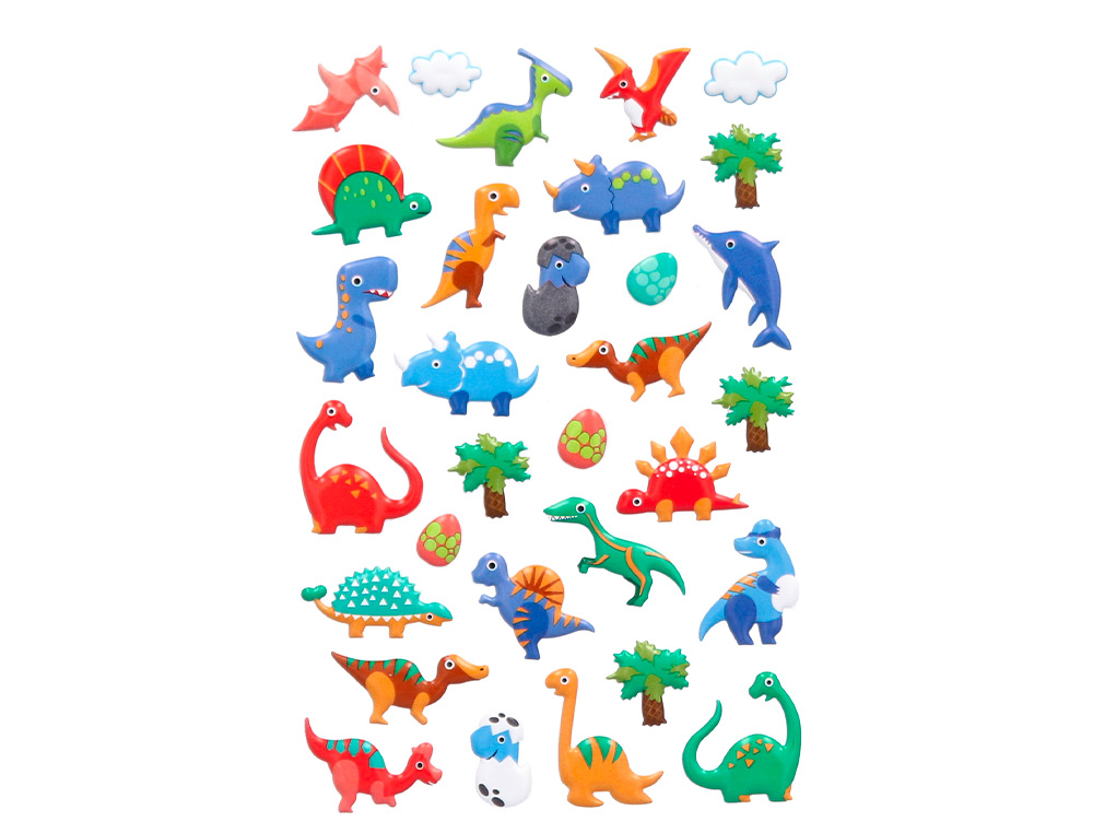 PEGATINAS IMAGINOVO KIDS DINOSAURIOS GOMA EVA 190X105 MM EN BLISTER