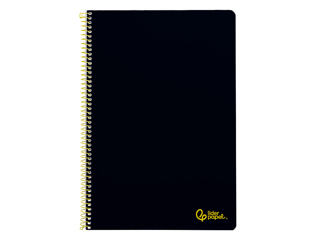 CUADERNO ESPIRAL LIDERPAPEL A4 SMART TAPA BLANDA 80H 75GR CUADRO 4MM CON MARGEN COLOR NEGRO