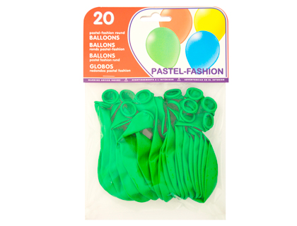 GLOBO 100% LATEX BIODEGRADABLE VERDE PISTACHO BOLSA DE 20 UNIDADES